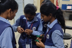 Students doing practical