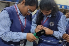 Students doing practical