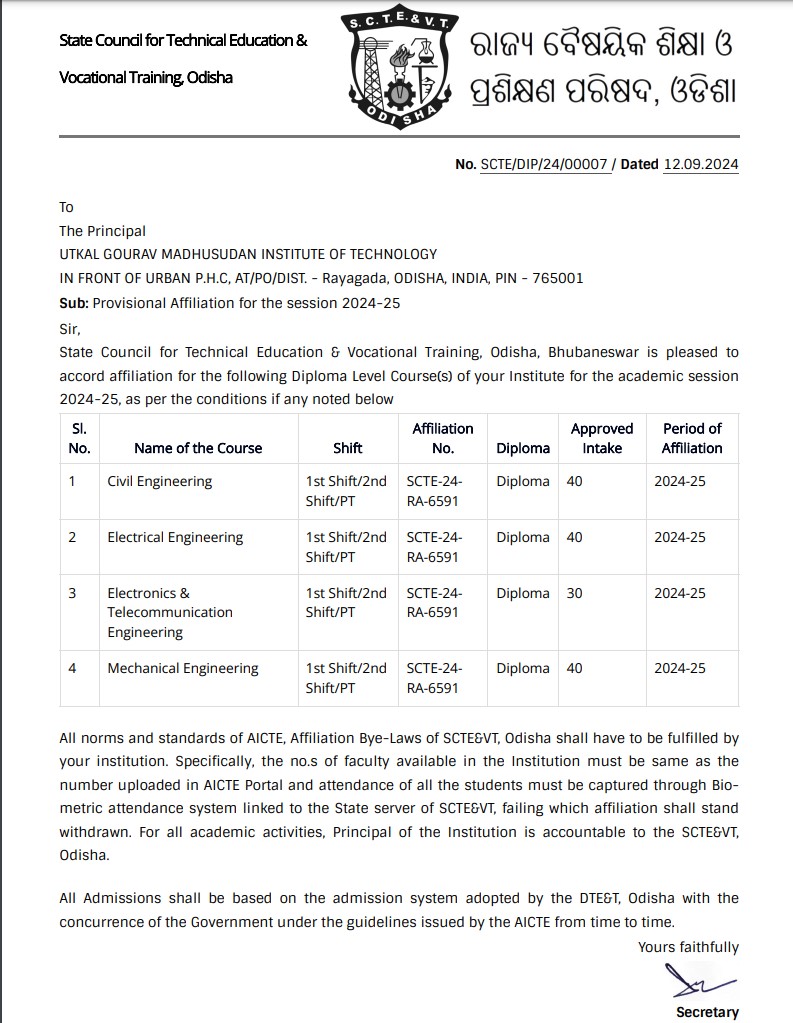 Affiliation from SCTE&VT 2024-25